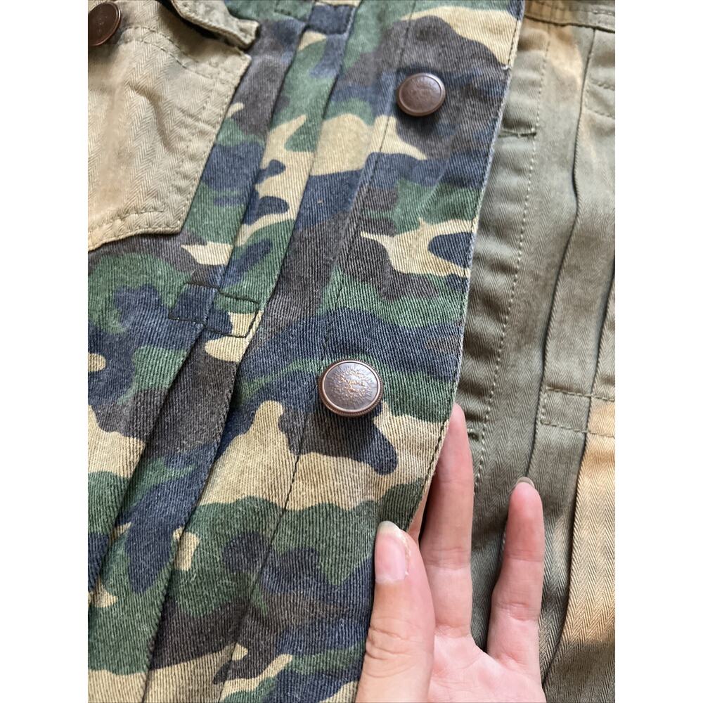 Strivers Row Patchwork Denim Canvas Jacket Biker … - image 4